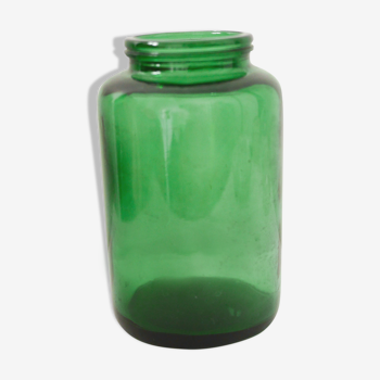 Green glass jar
