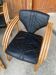 Mid-century leather sofa, 2 fotels, and table in sett