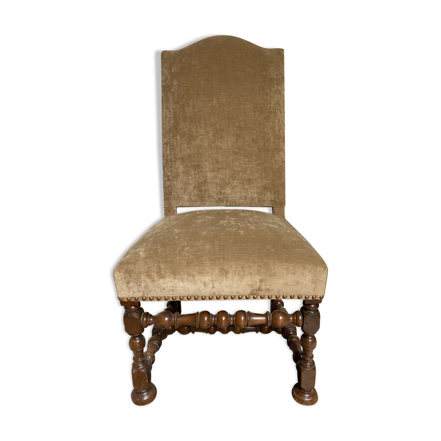 Louis XIV velvet chair