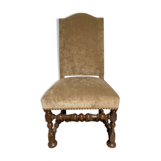 Louis XIV velvet chair