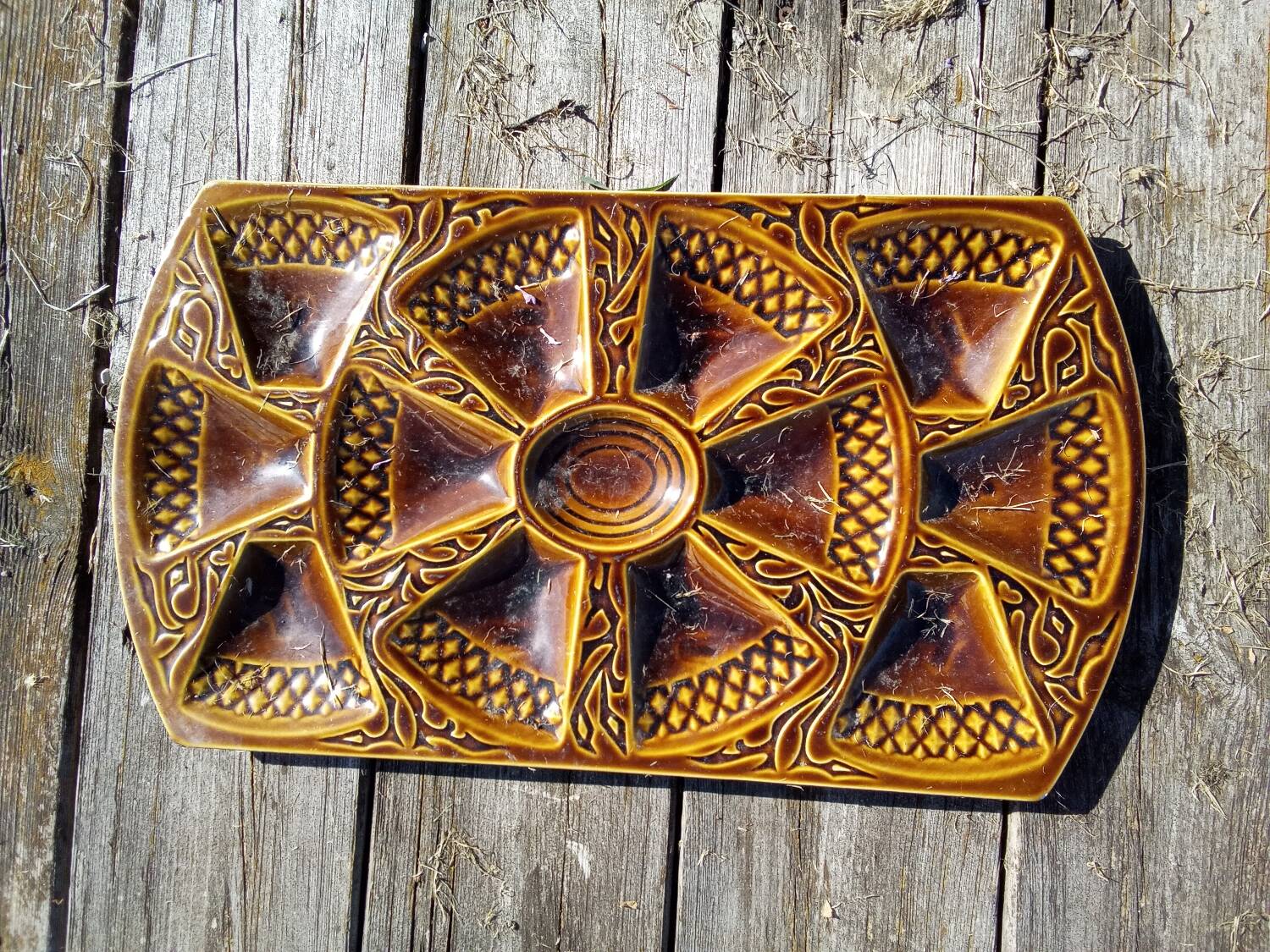 Oyster plate Digoin Sarguemines