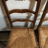 Lot 4 Provencal chairs made of straw and wood