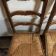 Lot 4 Provencal chairs made of straw and wood