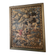Antique wall tapestry in Aubusson style with a gilded moulded frame.