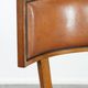 Set of 4 vintage design chairs made of sheepskin leather