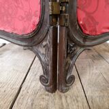 Screen carved wood glass beveled