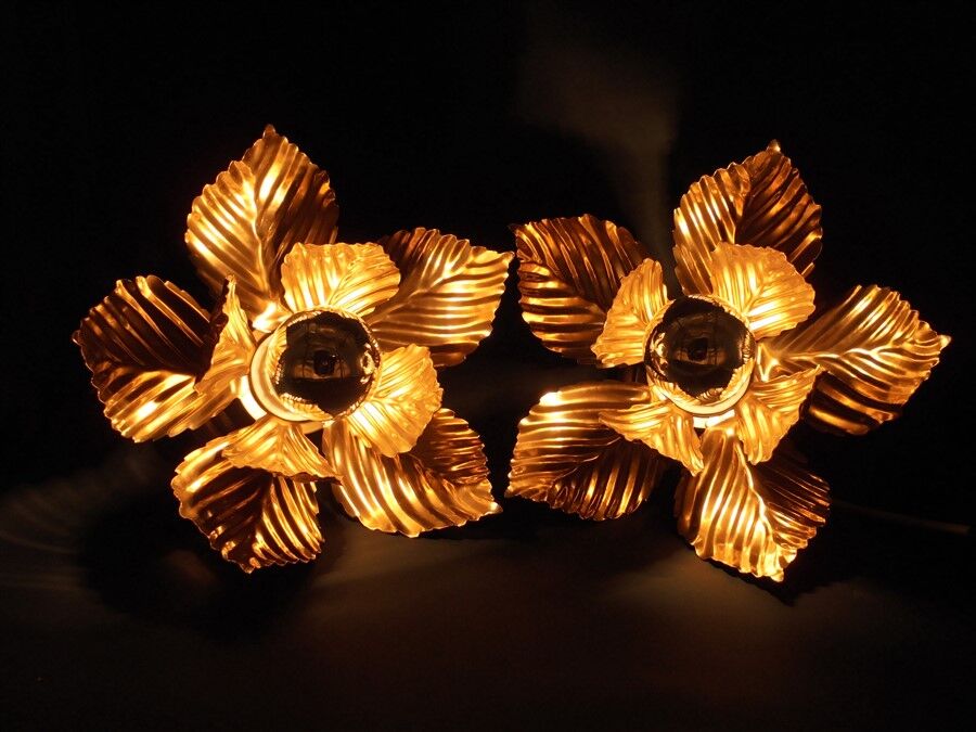 Pair of flower sconces