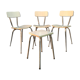 Set of 3 chairs and 1 stool in formica design, 1960