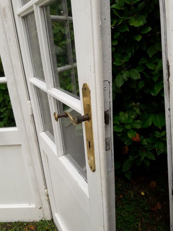 Oak arched bay window door H219xW267,5 small tiles