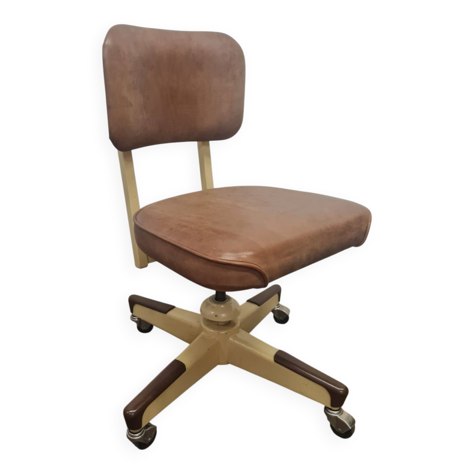 Mid Century Modern Swivel Office Chair By United Chair Co., 1950s