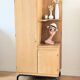 Renovated vintage 1950s oak boarding school wardrobe