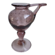 Biot bubble glass candle holder signed purple years 60-70