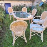 Rattan garden furniture, 1960s Vivai del sud