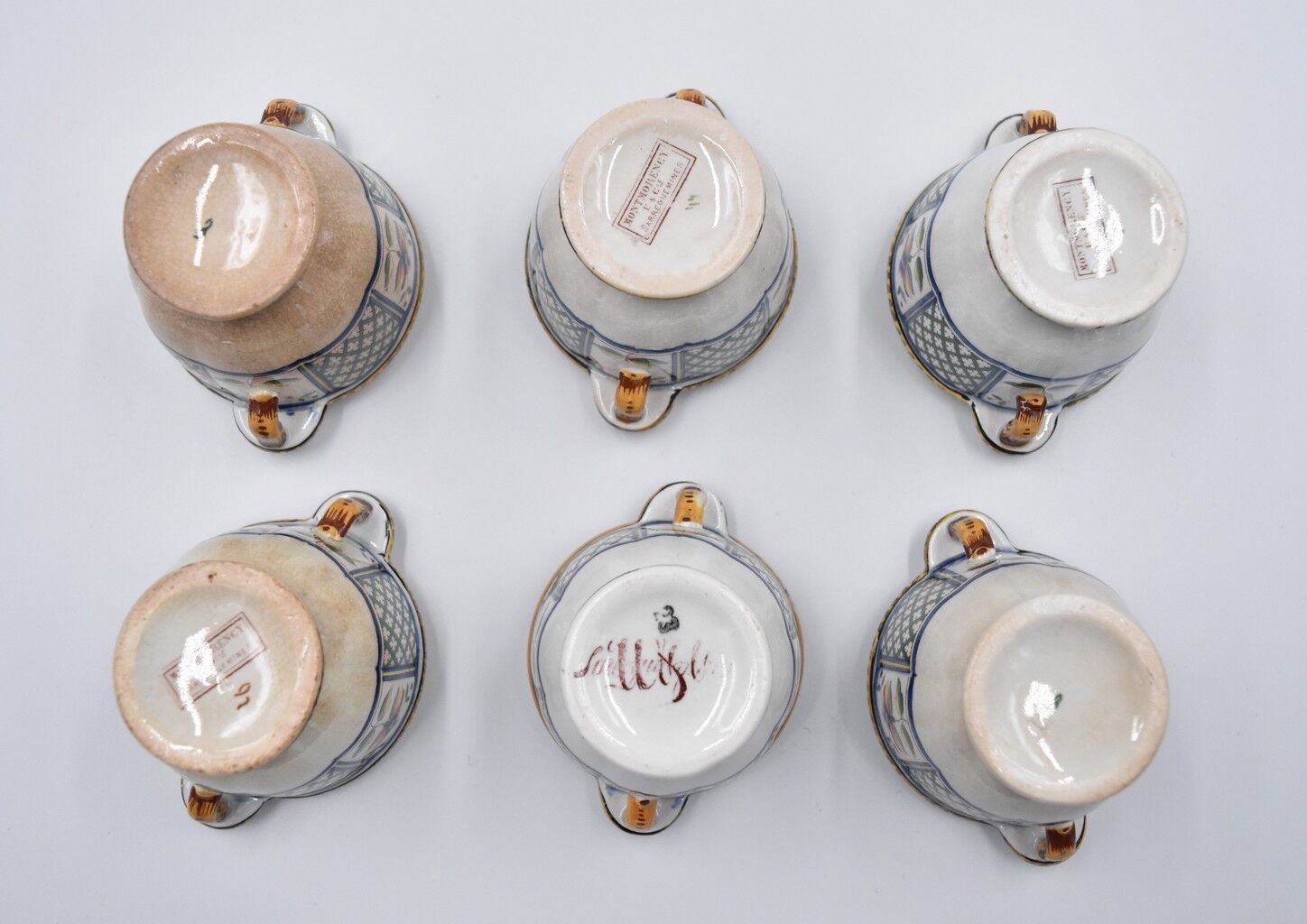 Service a cream Sarreguemines montmorency uc 6 pots 1 tray