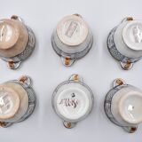 Service a cream Sarreguemines montmorency uc 6 pots 1 tray