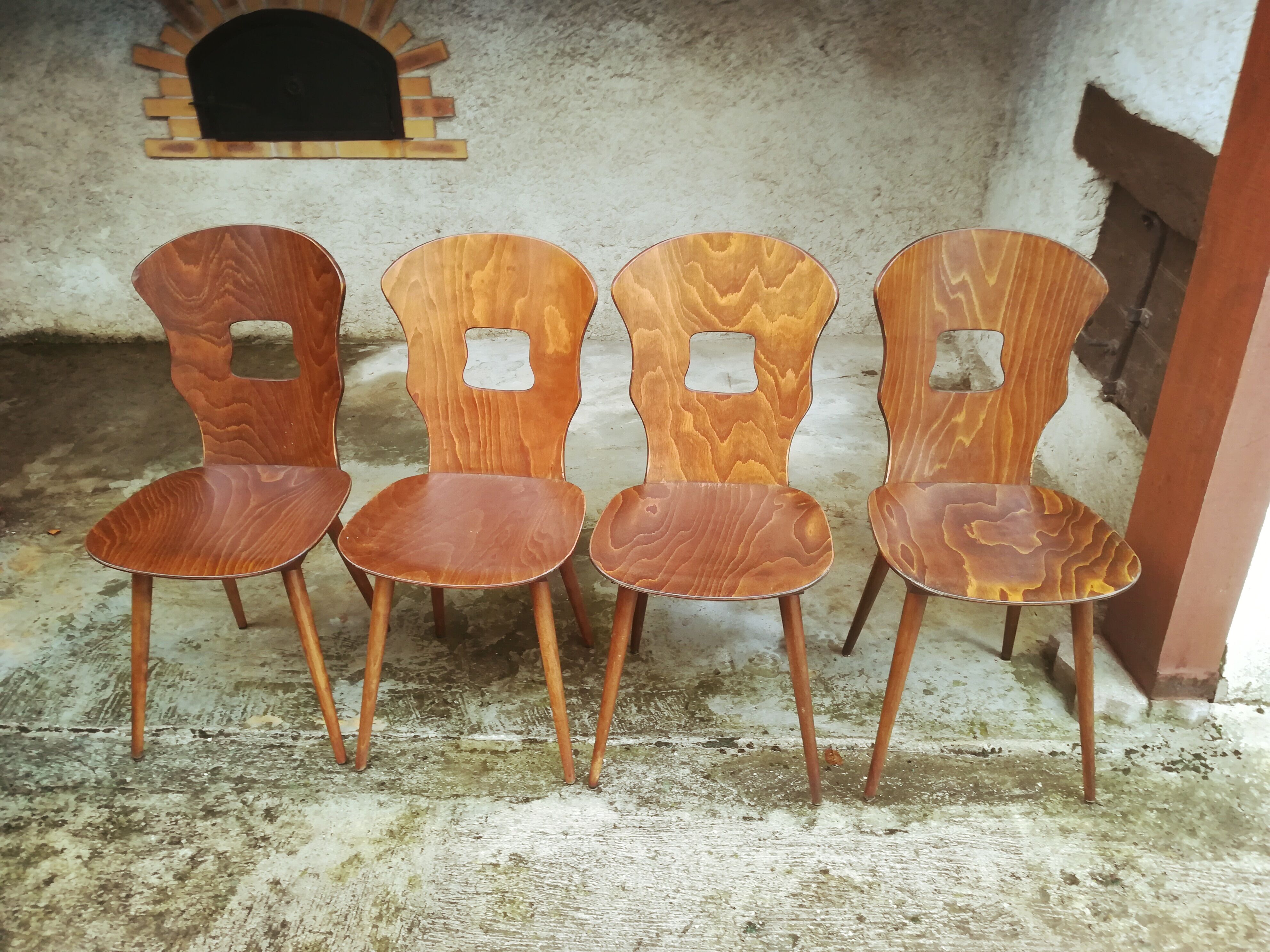 4 Baumann bistro chairs model gentian 50's