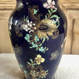 Old vase baluster enamelled lamp Boch Frères Keramis Belgium