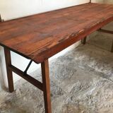 Vintage mid-century farm or estaminet dining table