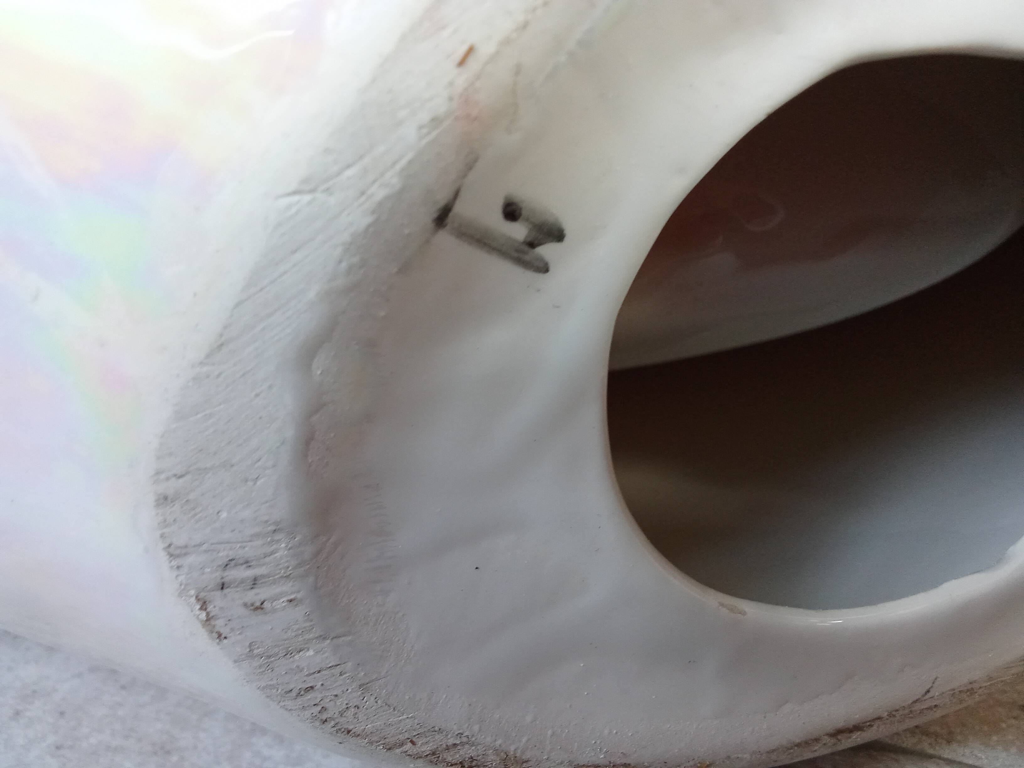 Large iridescent Verceram ceramic bowl