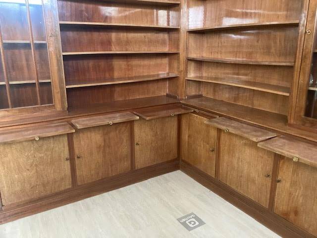 Old corner pharmacy cabinet