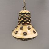 A stunning ceramic hanging lamp with exquisite details. Denmark 1970s
