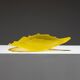 Coupe coquillage en verre murano jaune, luigi mellara, 1970s