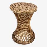 TamTam type stool in wicker and cane