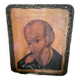 Icône saint Jean Baptiste sur bois