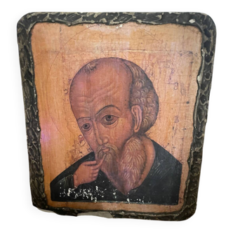 Icône saint Jean Baptiste sur bois