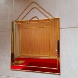 Square mirrors in gold metal