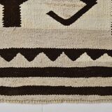 3x10 Vintage Beige & Brown Oriental Kilim Runner Rug, 99x322Cm