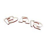Letters "bar"