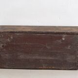 Ancien coffre en bois massif doré daté de 1846 #86