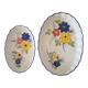 Set of 2 small oval dishes, Sarreguemines Digoin