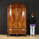 Inlaid Lombard wardrobe in Louis XV style