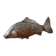 Poisson porte-serviette en métal argenté