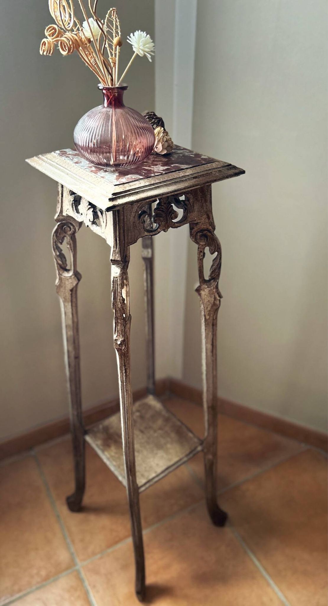 Sellette ancienne patinée – Style Art déco – Charme et authenticité