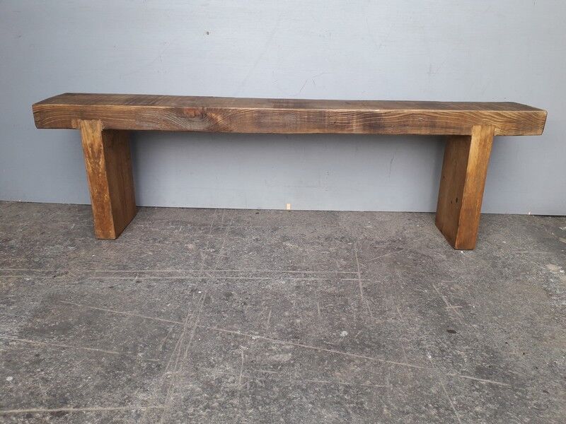 Vintage workshop bench 1960s solid wood