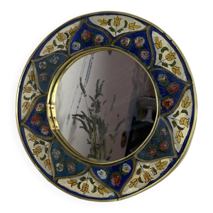 Miroir en bois peint
