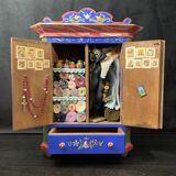 Tyrolean Miniature Wardrobe and Bed Set