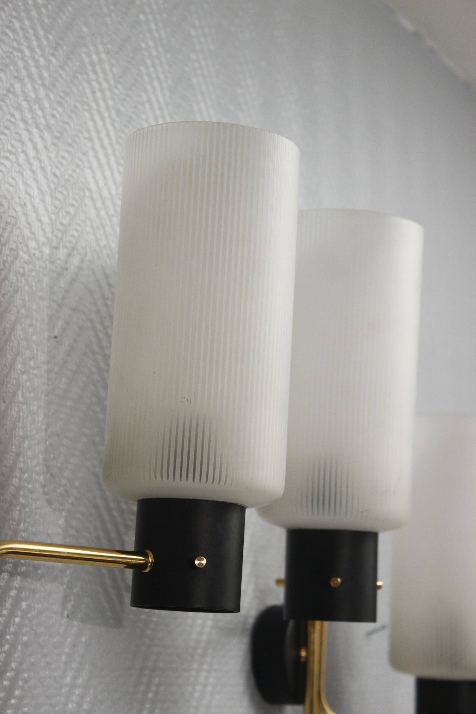 Pair of wall sconces 1950s style Arlus Lunel