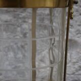 Lantern in brass and chissed glass