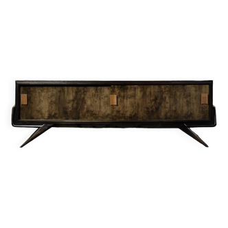 Mid-Century Scandinavian Modern Birch Sideboard with a Futuristic Base, 1960s