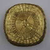 Square basket vintage metal wire