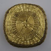 Corbeille carrée fil métal vintage