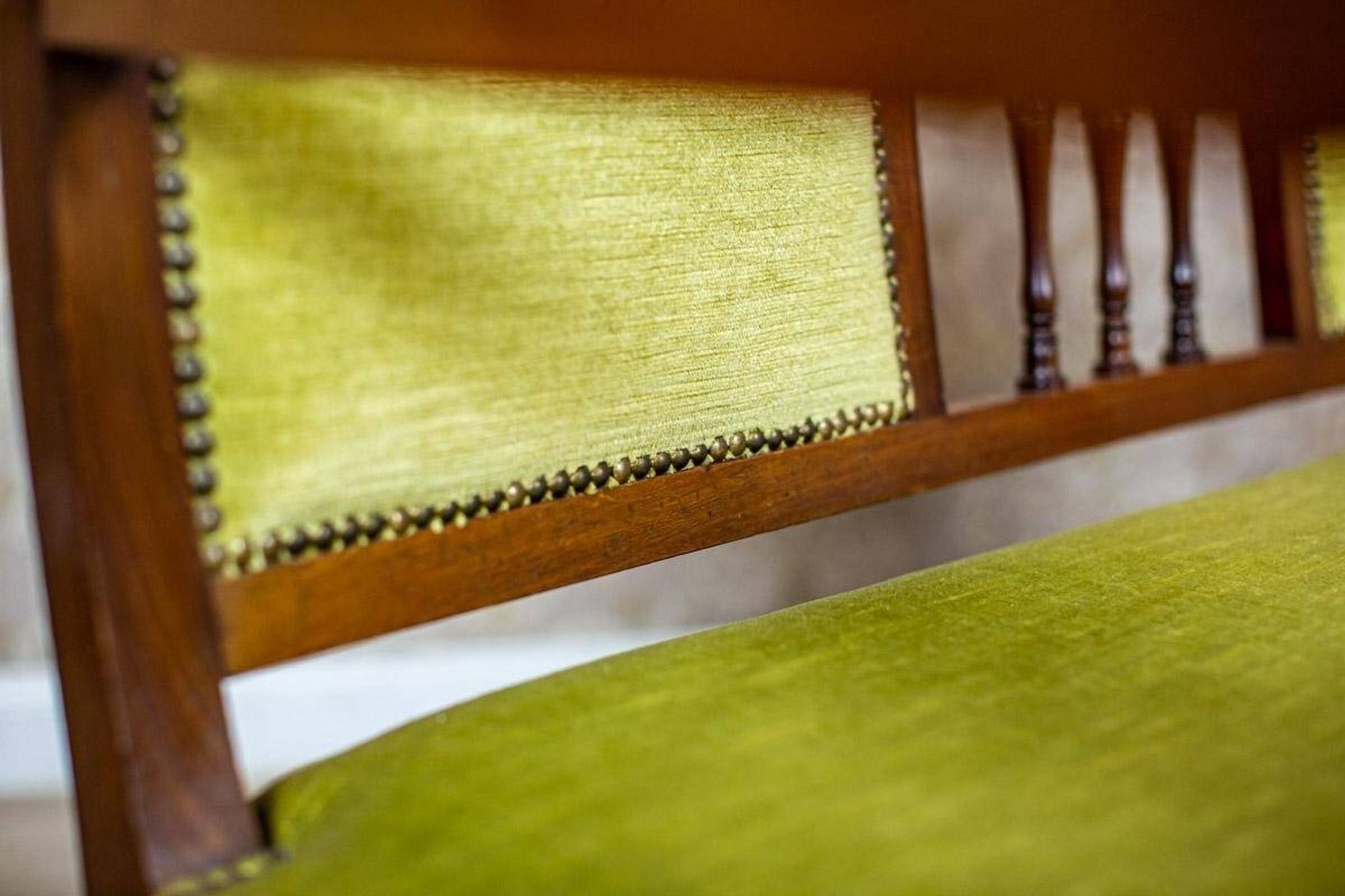 Neat Sofa with Green Velour, 1950s