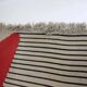 Big midcentury kilim abstract wool design geometric rug / carpet, 1960s