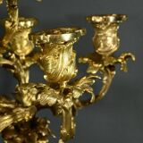 Bronze Candelabra, after J-A. Meissonnier, Rococo style, Napoleonic era