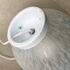 Large vintage glass egg table lamp - Domec