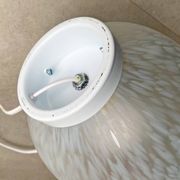 Grande lampe de table vintage oeuf en verre - Domec